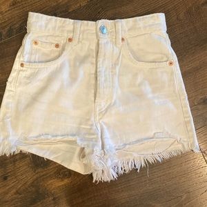 Zara white jean shorts